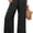 Black, variant on ZANKLEY Womens High Waist Smocked Wide Leg Flowy Pocketed Summer Lounge Beach Casual Pants