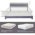thumbnail image 4 of Sha Cerlin Full Size Upholstered Platform Bed Fame with Adjustable Fabric Headboard, Wood Slat Support, Dark Grey, 4 of 7