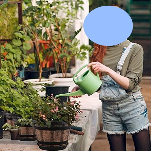 3 Pack 10 inch Plant Pots,Whiskey Barrel Planters with Drainage Holes & Saucer, Plastic Decoration Flower Pots Imitation Wine Barrel Design, for Indoor & Outdoor Garden Home Plants (Brown)