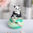 thumbnail image 1 of Joyero Saini Panda Esmalte Metal Crafts Verde Rosa, 1 of 8