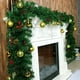 thumbnail image 1 of Xihbxyly Corona Navideña Artificial de 2,7 Metros, con Bolas y Flores Rojas Tradicionales, Decoración Flexible y Portátil, Ideal para Interiores y Exteriores, Fiestas Navideñas, 2,7 Metros de Largo., 1 of 1