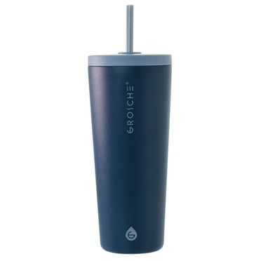 GROSCHE JASPER Insulated Tumbler with Straw - 23oz, Mountain Blue