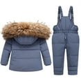thumbnail image 7 of shoper Boys Snow Bibs Winter Coat and Snow Pants Set Overall Windproof Snowboard Outdoor Toddler Ski Outfit Navy 100, 7 of 7