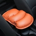 thumbnail image 1 of 1x Armrest Pad Cover Center Console Box PU Leather Cushion Mat Car Accessories，Brown, 1 of 5
