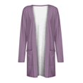 thumbnail image 4 of JUNWELL Cardigan for Women Women‘s Summer Long Sleeve Lightweight Sweaters Cardigans Fall Oversized Open Front Cardigans Coat with Pockets, 4 of 5