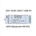 thumbnail image 2 of 2X 2CH WiFi Smart Switch DIY Timer 85-265V 2.4G WiFi+RF433+BT Home Automation Module for Alexa Home IFTT,2 x Smart Switch,White, 2 of 5