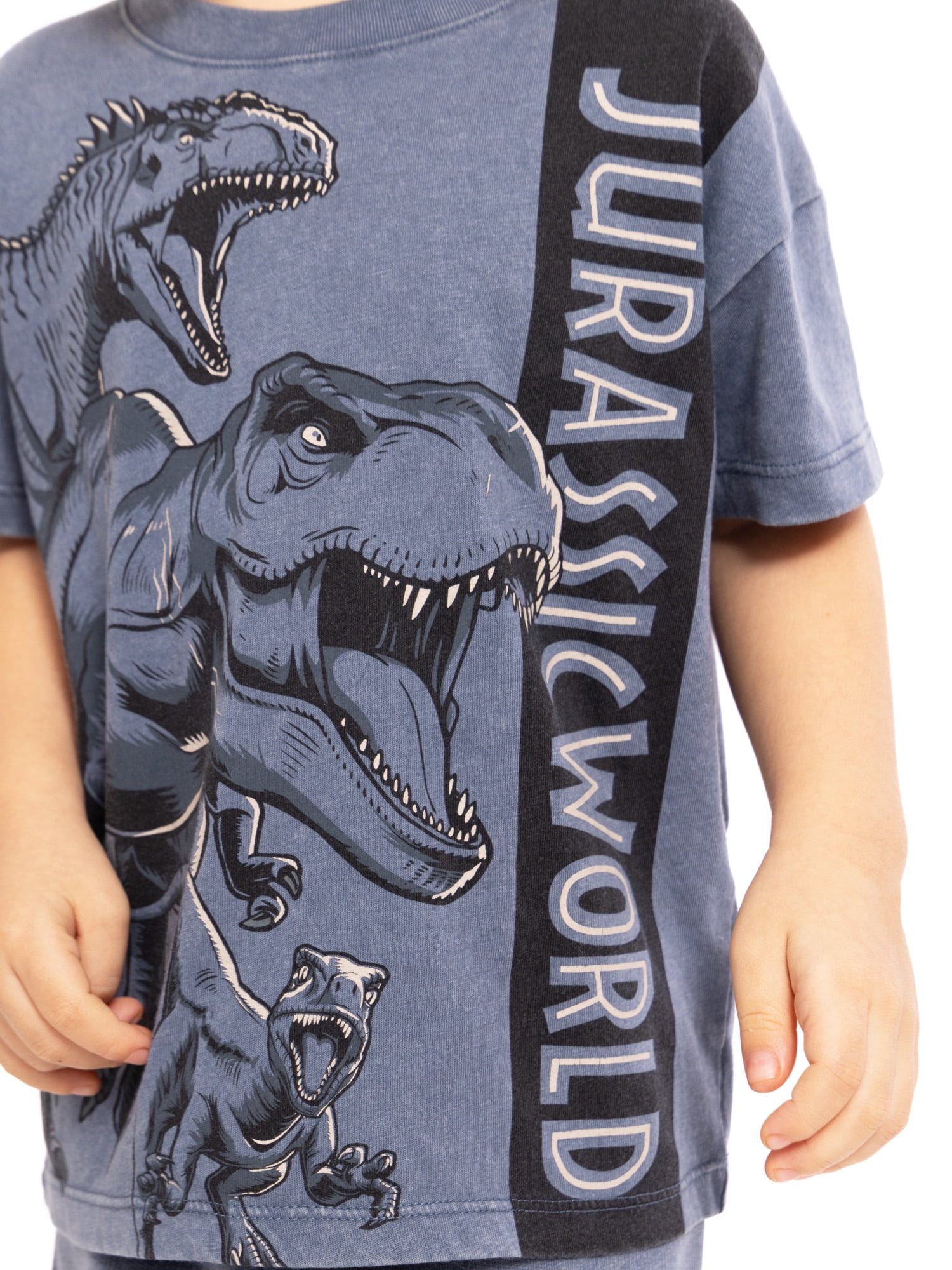 Jurassic World Baby and Toddler Boy Short Sleeve Graphic Tee and Matching Shorts Set, 2-Piece, Sizes 0/3M-5T