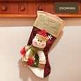 thumbnail image 2 of Wosthever Calcetín de Navidad dibujos animados colgante árbol de Navidad chimenea ventana gabinete regalos bolsa presente almacenamiento calcetín Muñeco de nieve, 2 of 6
