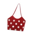 thumbnail image 4 of Bolso con asa, estilo hobo, ideal para el gimnasio, mujeres, uso diario, viajes y desplazamientos. Rojo, 4 of 8