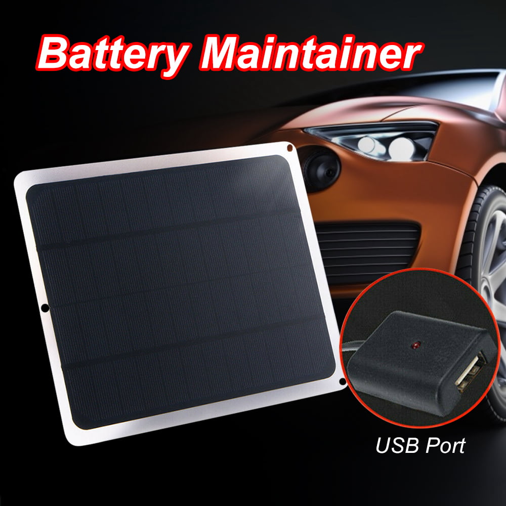 12V Solar Car Battery Charger & Maintainer 6W Solar Panel Trickle Charging Kit