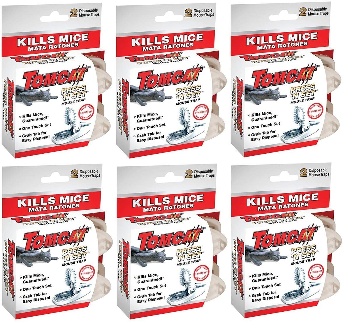 Tomcat Press 'N Set Mouse Trap, 6 Pack