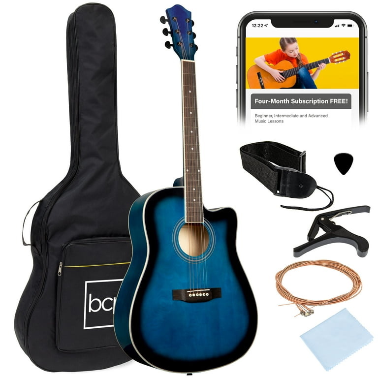 Best Choice Products 41in Full Size Beginner Acoustic Guitar Set