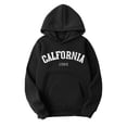 thumbnail image 2 of Zuwimk Mens Hoodies Graphic,Mens Hooded Sweatshirt Long Sleeve Solid Knitted Hoodie Pullover Sweater Black,L, 2 of 5