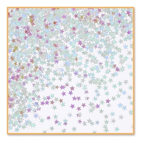Beistle Pack of 6 Multicolor Iridescent Star Confetti Bags 0.5 oz.