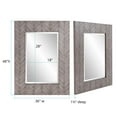 thumbnail image 4 of Tyler Dillon Gray Washed Rectangular Wall Mirror with Wooden Chevron Frame - 30 x 40" x 1.1/2"", 4 of 8