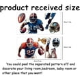 thumbnail image 2 of Rugby Player Wall Stickers Football Wall Decal Helmet Trophy Wall Art Decor Sports Window Sticker Room Art Decorations Decor for Room Gymnasium Classroom Playroom School, 2 of 8
