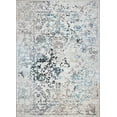 thumbnail image 1 of LaDole Rugs Cream Beige Blue Area Rug, Living Room, Contemporary, Vintage, 5' x 7', Plush Feel, 1 of 5