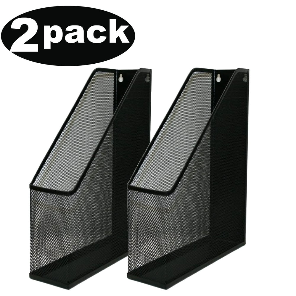 Ybm Home Black Mesh Steel Wall mount Hanging Desktop Magazine Document