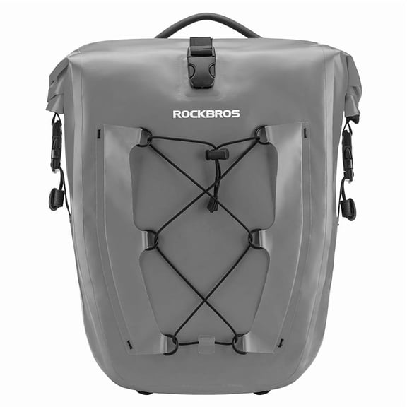 ROCKBROS Bike Rear Rack Bag,Bicycle Panniers Waterproof Expandable 30L Large Capacity, Bike Rear Panniers for Cycling Traveling/Commuting