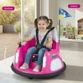 thumbnail image 2 of Costway 12V Kids Bumper Car,360° Spin & Remote.Battery-Powered,for 1.5-6 ages.Pink, 2 of 10