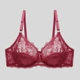 thumbnail image 2 of AJGRHE Women office BraDouble Lace Lingerie Bra for Plus Size Comfort and Support 100D Red, 2 of 6