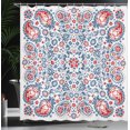 thumbnail image 3 of Ambesonne Paisley Shower Curtain, Floral Ornate Pattern Folk, 69"Wx75"L, Sea Blue, 3 of 4
