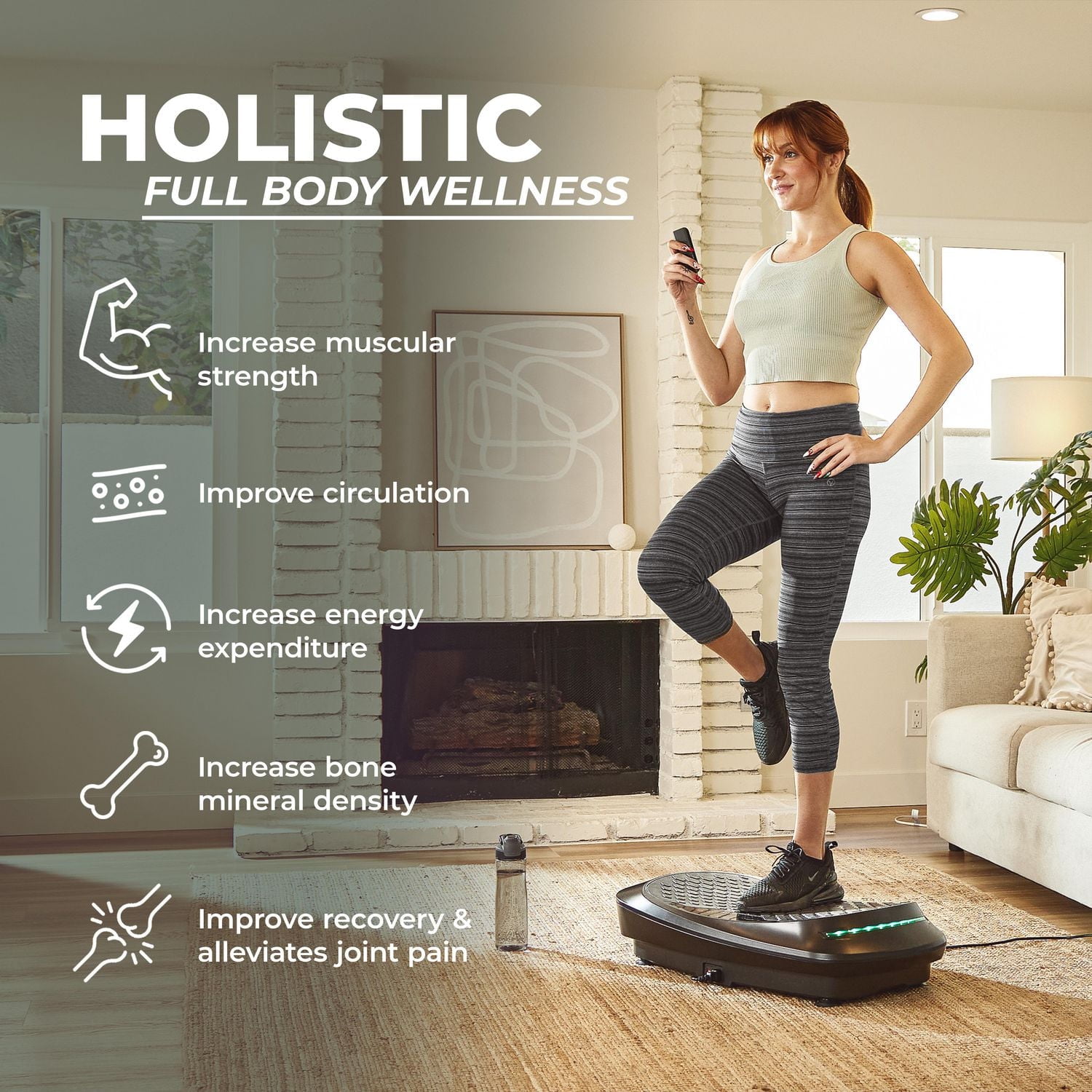Sunny Health & Fitness Plateforme vibrante pour exercices Fitboard avec plusieurs réglages de vitesse et modes de vibration pour des entraînements polyvalents