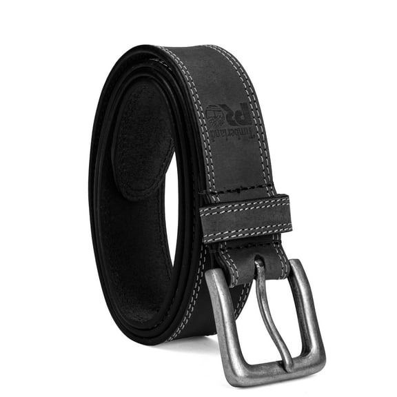 Timberland PRO Mens 38mm Boot Leather Belt, Black, size 46