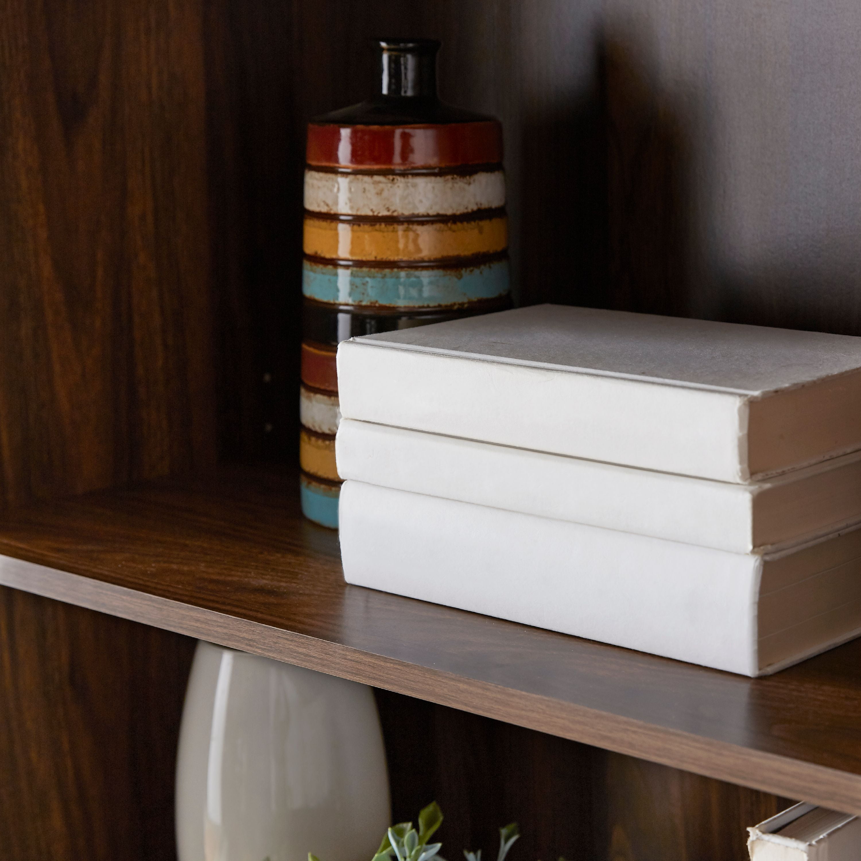 Mainstays 5-Shelf Bookcase with Adjustable Shelves, Canyon Walnut - 2