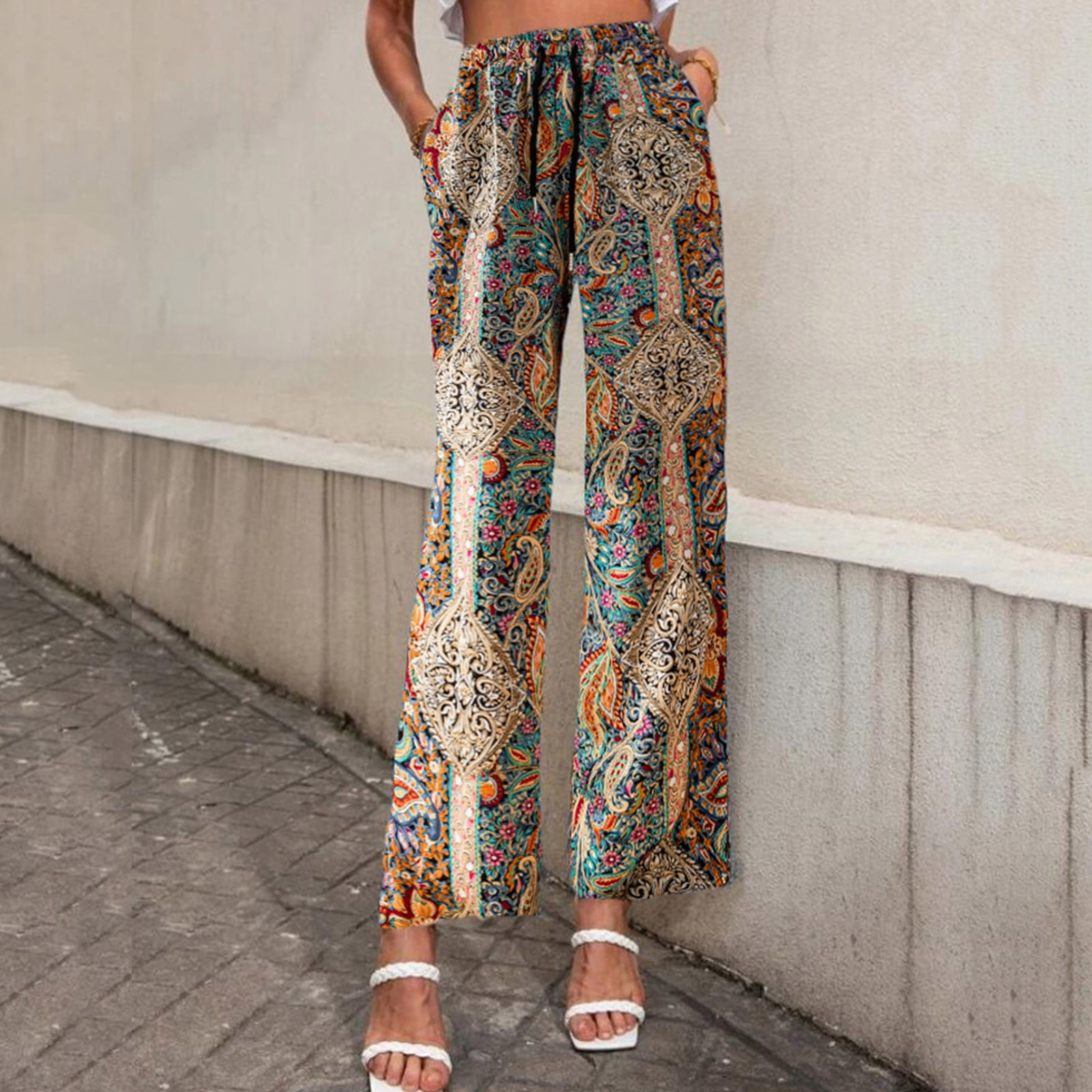 Zara paisley trousers sales