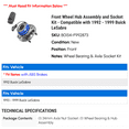 thumbnail image 2 of Front Wheel Hub Assembly and Socket Kit - Compatible with 1992 - 1999 Buick LeSabre 1993 1994 1995 1996 1997 1998, 2 of 2