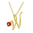 thumbnail image 1 of Jusqu'à 65 % de Réduction sur les Colliers SMihono pour Femmes, Collier Lettre Rose avec Strass, Pendentif Rétro en Anglais, 1 of 2