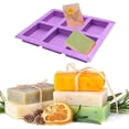 thumbnail image 2 of Molde de silicona para jabón, 2 uds., 6 cavidades, molde de silicona DIY rectangular para hornear pasteles, galletas de Chocolate, cubitos de hielo, trabajo hecho a mano en casa Zhivalor MZQ-0795-3, 2 of 7