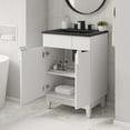 thumbnail image 2 of Sink Vanity Cabinet, White Black, Melamine Wood , Hotel Bedroom Bathroom, Modern Contemporary HB36112, 2 of 11