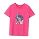 thumbnail image 3 of Camiseta para mujer verano simple moda cuello redondo camisa para desplazamientos oficina vacaciones Rosa Rosa, 3 of 7
