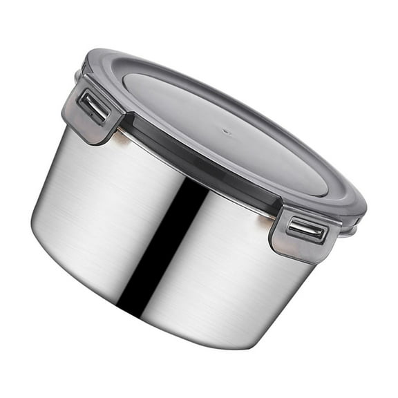 Large Capacity Stainless Steel Food Storage Container Leak Proof Lunch Box with Lid Metal Crisper for Home and Office