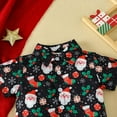 thumbnail image 6 of UACY Toddler Christmas Boy Clothes Outfits Toddler Kids Baby Boy Santa Deer Print Short Sleeve T Shirt Red Shorts Gentleman Suit Xmas 2pcs Outfits Set(Black,4-5 Years), 6 of 9