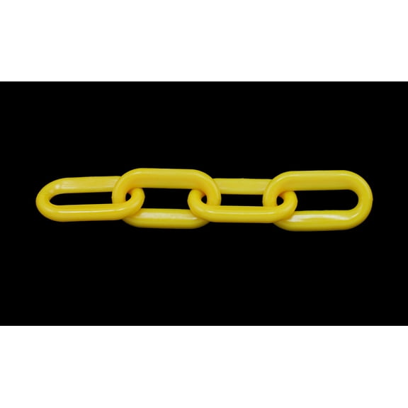 Plastic Chain 2" ( 8MM) PLASTIC CHAIN YELLOW  50'/BAG