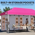 thumbnail image 5 of Quictent 10x20 FT Portable Pop up Canopy Tent with Adjustable Height, Easy up Commercial Gazebo Canopies with 1 Sidewall for Sun & Rain Protection, Pink, 5 of 10