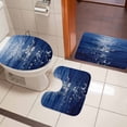thumbnail image 5 of Summer Ocean Bathroom Rugs Set Seascape Coastal Wave Green Tropical Pain Trees Non Slip Absorbent Soft Bath Mats 3 Piece Set with Bathroom Rug, U-Shaped Floor Mat, Toilet Seat Cover Small Size, 5 of 9