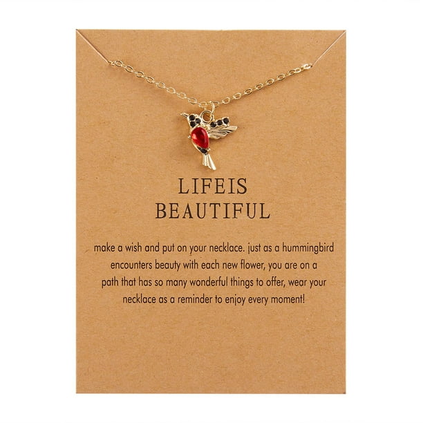 Pendientes de colibrí colgantes largos con forma de gota de pájaro para mujer Dengxun unisex