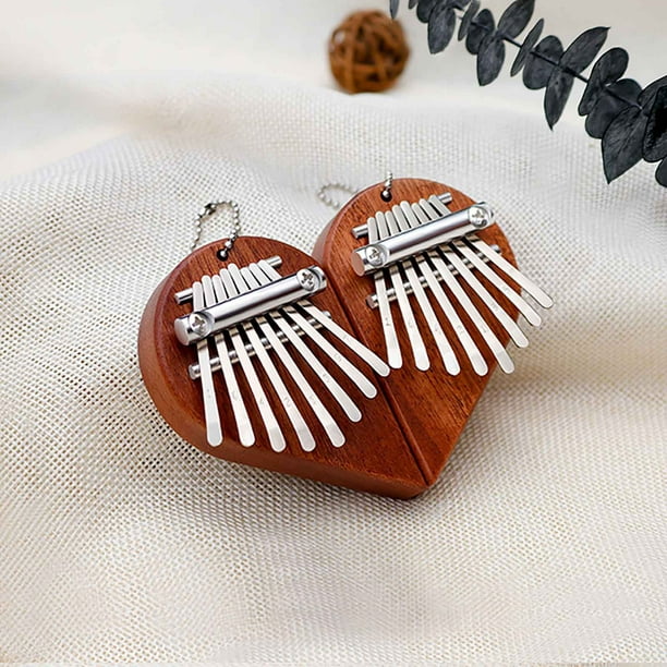 Mini piano à pouce Kalimba, piano à 8 touches en bois massif, piano à pouce  de musique marimba portable avec lan