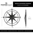 thumbnail image 5 of Backyard Expressions 30 Inch Compass Wall Plaque - Indoor/Outdoor - Vintage Black, 5 of 5