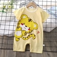 thumbnail image 2 of MIASHUI Baby Short Sleeved Rompers Boys Girls Cute Print Bodysuits Everyday Wear,Yellow,0-3 Months, 2 of 3