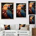 thumbnail image 4 of Designart "Vibrant Paradox Of Blue And Orange Parrots" Parrot Floater Framed Canvas Wall Art, 4 of 5