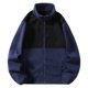 thumbnail image 2 of pstuiky hombres de manga larga, Sudadera con capucha de forro polar personalizada de invierno para hombre, con cuello alto, cálida, holgada, con bloques de color y manga larga. xxl, 2 of 9