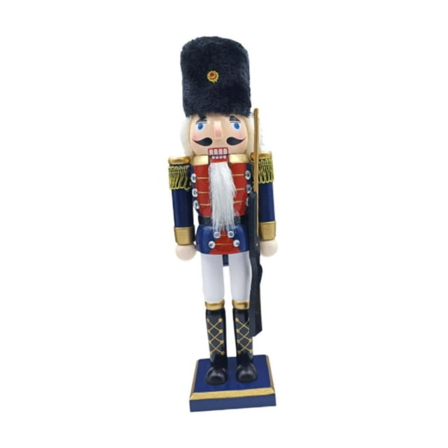 GUOOL Traditional Wooden Nutcracker Ornament Decor for Home Party Favors Fireplace C