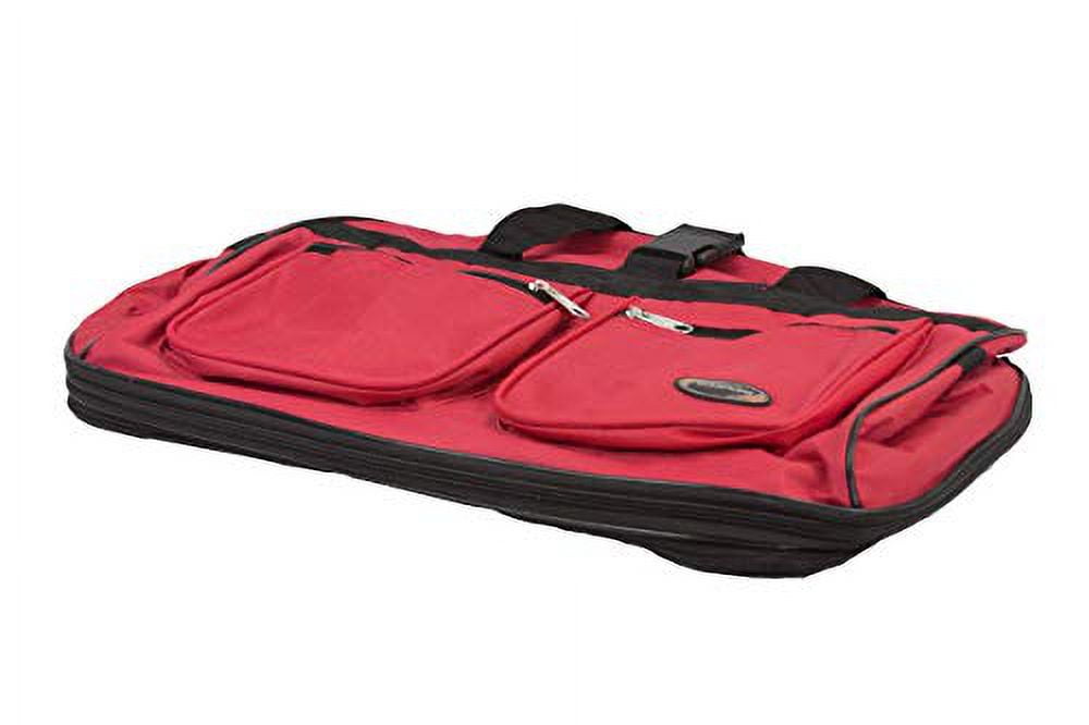 30" Foldable Rolling Duffel Bag, Red