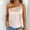 Beige, variant on Jerdar Women's 2026 Fashionable Y2K Satin One Shoulder Camisole Top Solid Color Asymmetrical Sleeveless Going Out Blouse for Women L