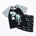 thumbnail image 2 of NOLDARES Toddler Boy Summer Clothes 2 Piece Outfit Cartoon Short Sleeve T-Shirt Casual Shorts Blazer,7-8 Y, 2 of 9